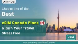 Go roaming charges free with Canada eSIM plans by Airhubapp