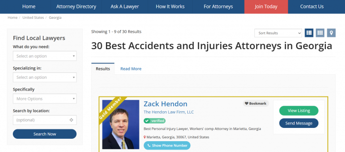 Top Injury Attorneys in Georgia