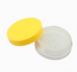 F096-2 Round ABS rotating cap powder disc with inner plug for powder puff