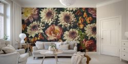 How flower wallpaper helps design a powerful interior