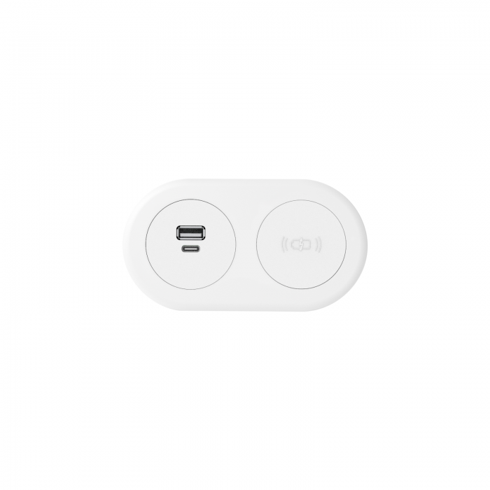 Echo In Desk GPO with Wireless Fast Charge Module