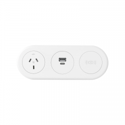 Echo In Desk GPO with Wireless and USB Fast Charge Module
