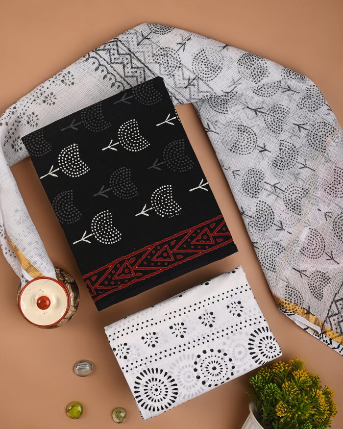 Cotton Suit with Kota Doria Dupatta – Buy Online at Chavi Fashion