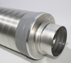 Telefonie Schalldämpfer 80 100 125 150 160 180 200 Rohr Lüftung 1000mm lang TSDD