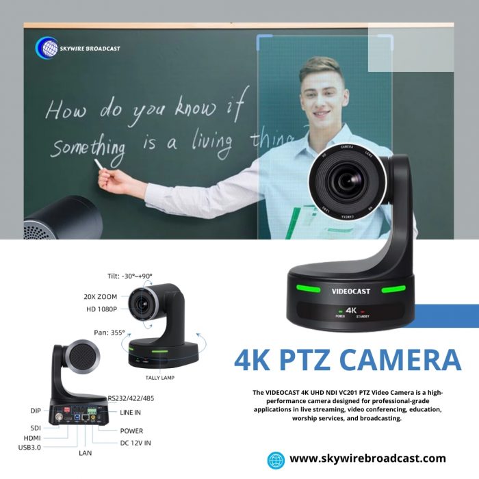 Buy our best 4k ptz camera for online Education