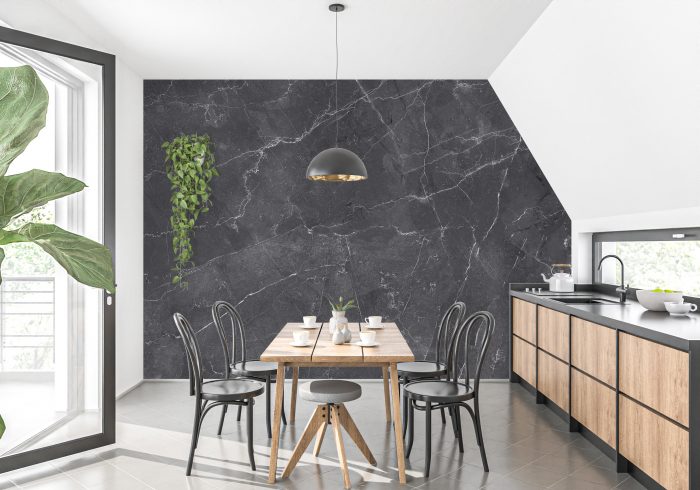 Black Gray Marble Wallpaper Mural