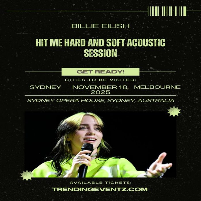 Sydney, Australia — A Night of Raw Beauty: Billie Eilish’s Hit Me Hard & Soft Acoustic Session