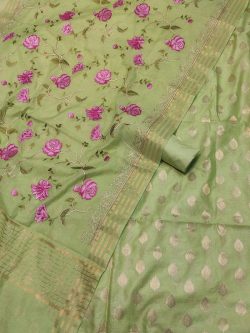 Shop Exclusive Banarasi Pure Cotton Silk Suit Online – Yuvistyle