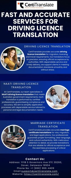Fast and Accurate Services for Driving Licence Translation