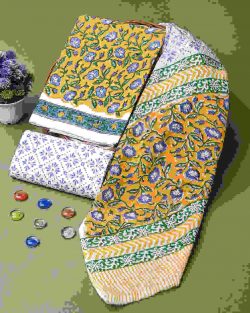 Shop Sanganeri Hand Block Print Cotton Suit Sets Online – Chavi Fashion