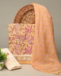 Shop Exclusive Hand Block Print Cotton Suit with Kota Dupatta Online