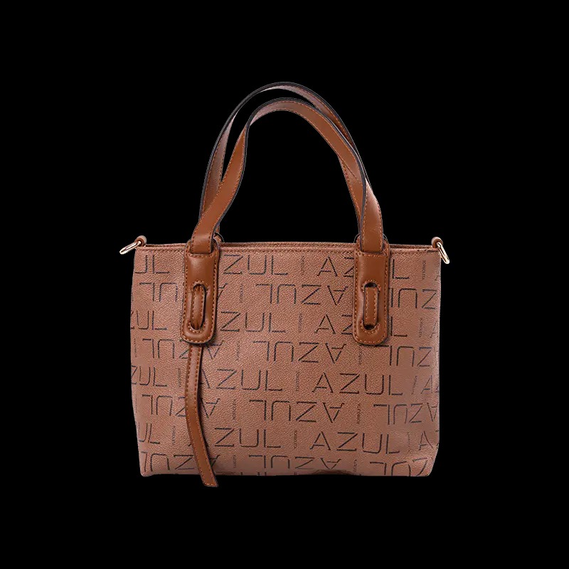 Alphabet print women’s PU leather handbag