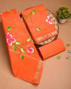 Shop Premium Discharge Print Maheshwari Silk Suit Set Online