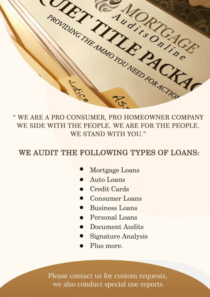 mortgage forensic audit