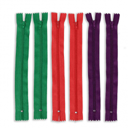 # 3 colourful invisible zipper tape cloth edge