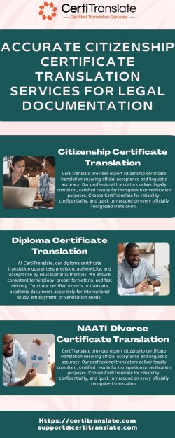 Accurate citizenship certificate translation Services for Legal Documentation