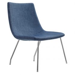 ST Ridge Chrome Sled Base Fabric Upholstered Breakout Chair