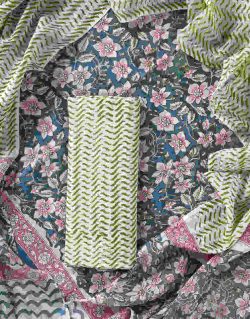 Shop Elegant Cotton Suit With Cotton Dupatta Online