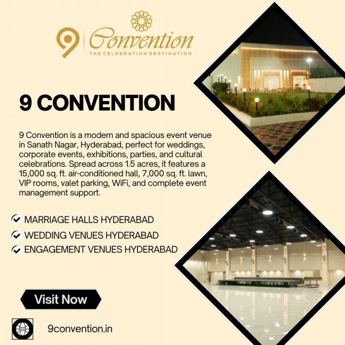 Top Engagement Venues in Hyderabad | 9 Convention – Stylish & Spacious