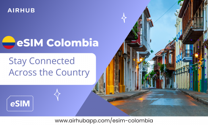 eSIM Colombia Online Easy Travel SIM by Airhub