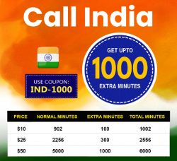 India Calling 1000 Extra Miniutes with AmanaTel