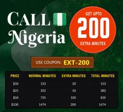 Nigeria Calling 200 Extra Minutes with AmanaTel