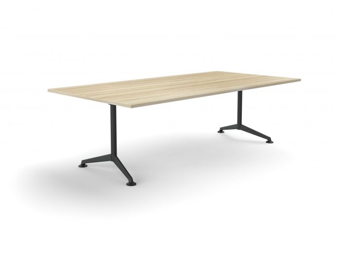 OL Modulus All Black Fixed Leg Meeting Table