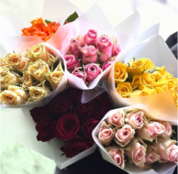 White and Pink Funeral Cross Tribute