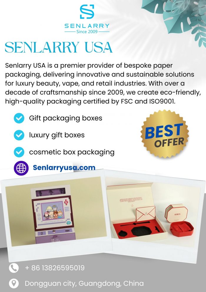 Exquisite Luxury Packaging Boxes by Senlarry USA