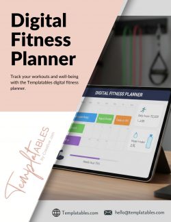 Achieve Health Goals with Templatables Digital Fitness Planner for GoodNotes