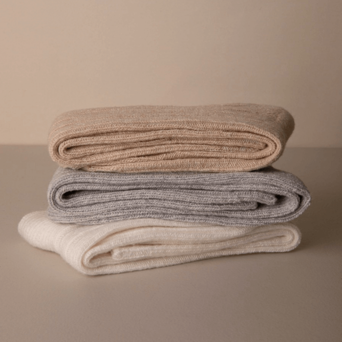 Cream Felt Slippers