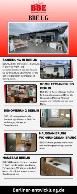 Sanierung in Berlin | BBE UG – Berliner Entwicklung