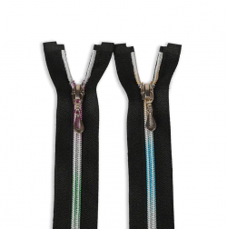 Colorful Teeth Open-End Long Chain Nylon Coil Zippers