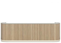 2100L x 900D x 1100H / With Plinth / With LED Lights