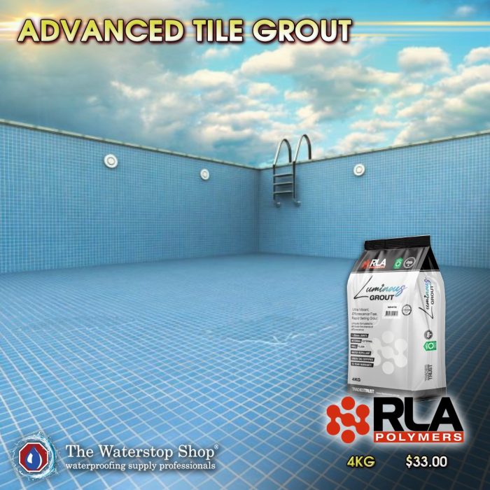 Advanced Tile Grout 4KG – RLA Luminous Grout | The Waterstop Shop
