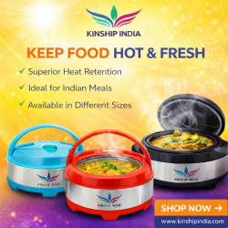 Premium Stainless Steel Casseroles for Hot & Fresh Indian Meals