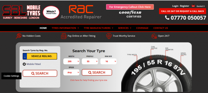 Mobile tyre fitting in Berkshire