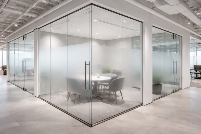 Custom Frosted Glass Partition Solutions