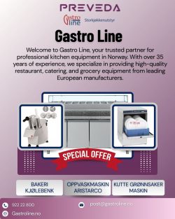 Gastroline no Storkjøkkenutstyr Online for Restauranter og Kafeer i Norge