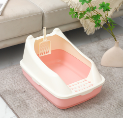 Semi Enclosed Splash Proof Cat Litter Box