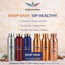 Premium Stainless Steel & Pure Copper Water Bottles for Healthy Hydration | Kinship India