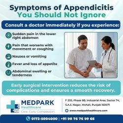 Advanced laparoscopic appendix surgery Mohali – MedPark Hospital