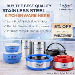Buy Premium Stainless Steel Kitchenware Online | Kinship India