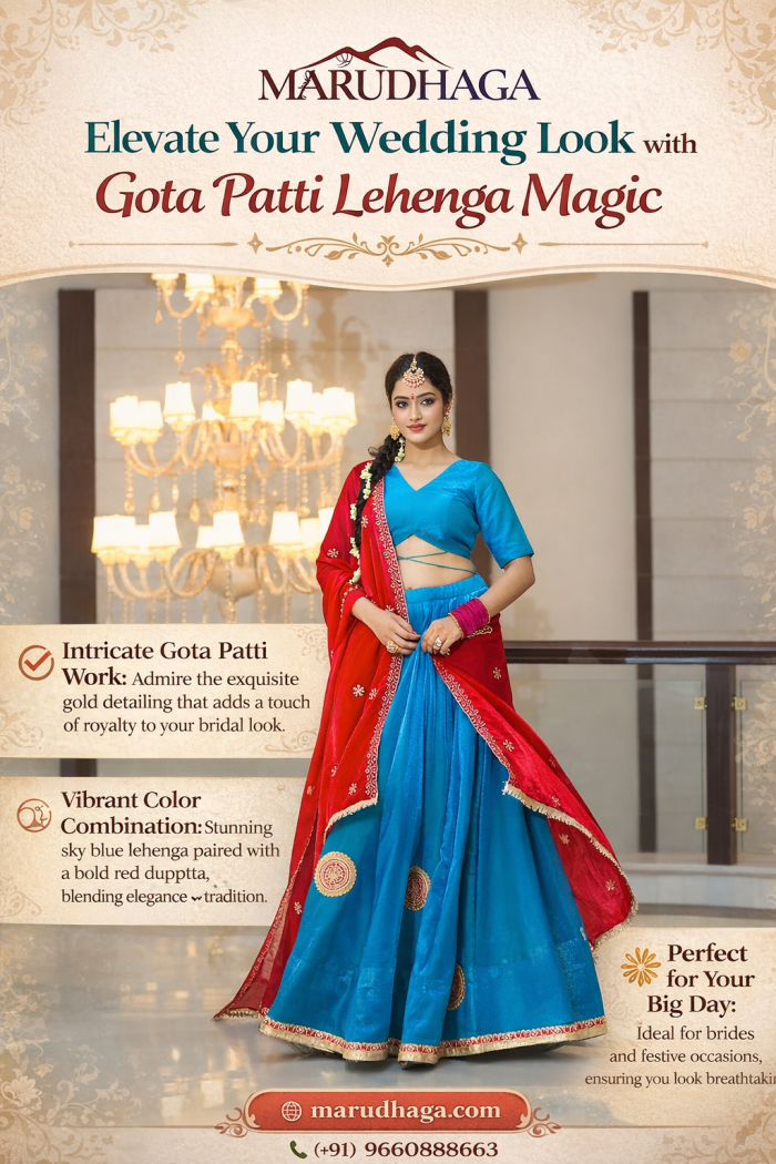 Elevate Your Wedding Look with Gota Patti Lehenga Magic