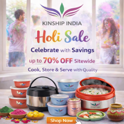 Holi Sale on Premium Stainless Steel Kitchenware – Up to 70% Off | Kinship India