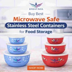Microwave Safe Stainless Steel Food Storage Containers | Kinship India
