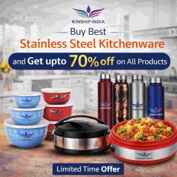 Buy Premium Stainless Steel Kitchenware Online | Up to 70% Off – Kinship India