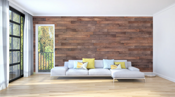 Brown Wooden Striped Wallpaper Murals
