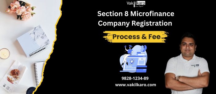 Section 8 Microfinance Company Registration in India