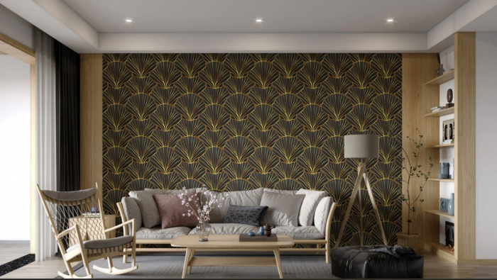 Luxury Gold Art Deco Wallpaper